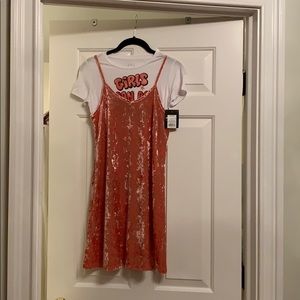 Art Class 2 piece t-shirt and velour dress